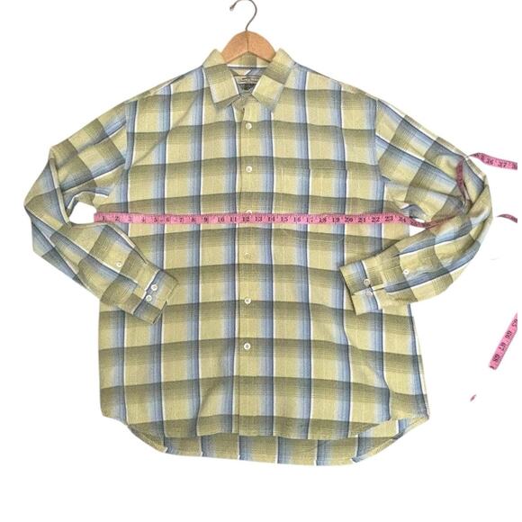 Tommy Bahama Men's Button Down Yellow Blue Green Plaid Shirt Size XL - Picture 5 of 9